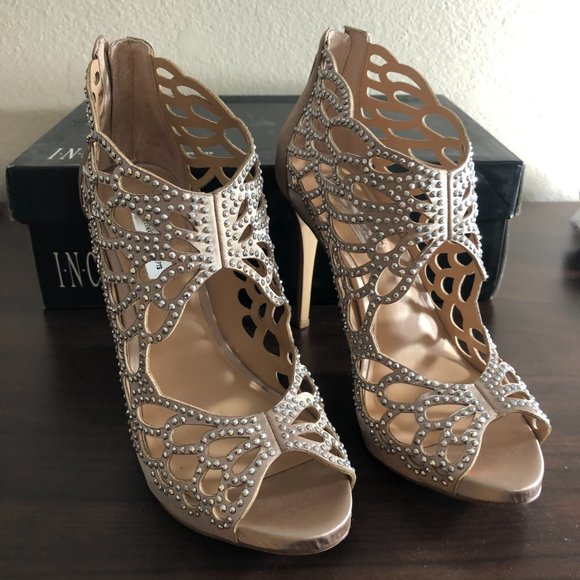 INC International Concepts Womens Sarane Fabric Open Toe, Bisque, Size 7.5M - Picture 5 of 7